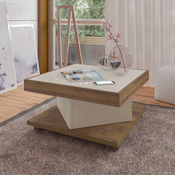 Mesa De Centro Sahara Pino Off White