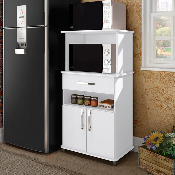 Mueble De Microondas Asm 151 Blanco