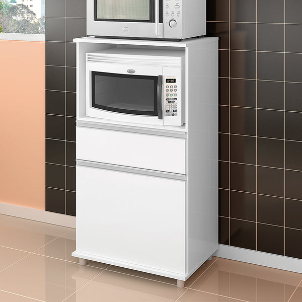 Mueble De Microondas Asm 142 Blanco