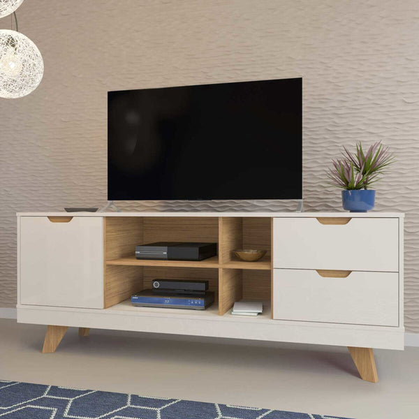 Mesa De Tv Michigan Off White Roble