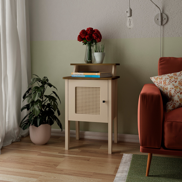 Mesa Lateral Charlotte Off White Pino