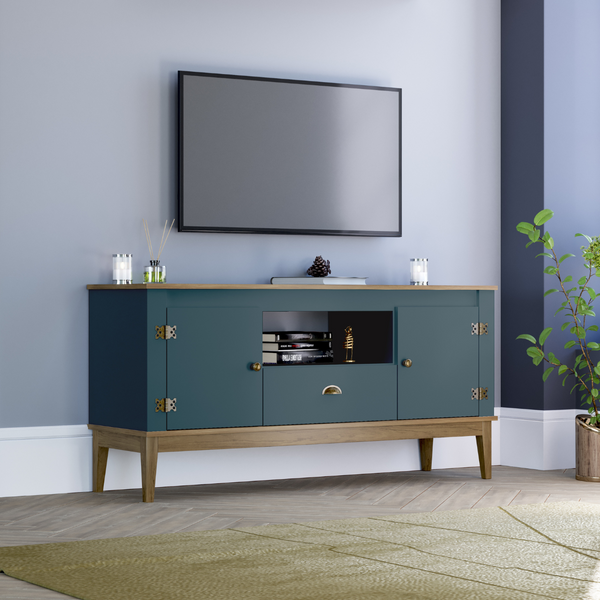 Mesa De Tv Mb 1015 Azul Freijo