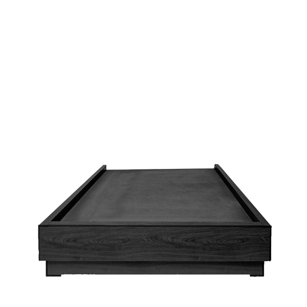 Base para Cama Tamaño King Size Color Negro con Estructura de Madera Industrial