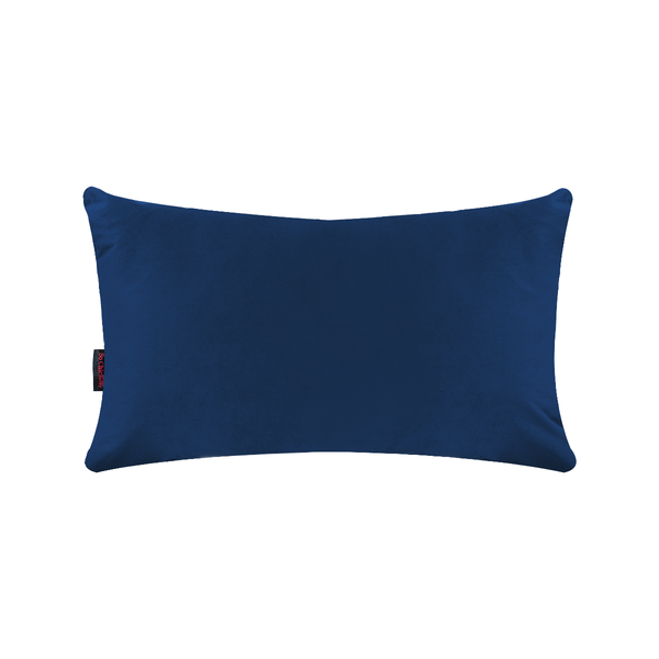 Cojín Decorativo Rectangular para Sala o Cama. Funda en Terciopelo Azul. Cierre Invisible