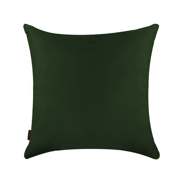 Cojín Decorativo Cuadrado para Sala o Cama. Funda en Terciopelo Verde. Cierre Invisible