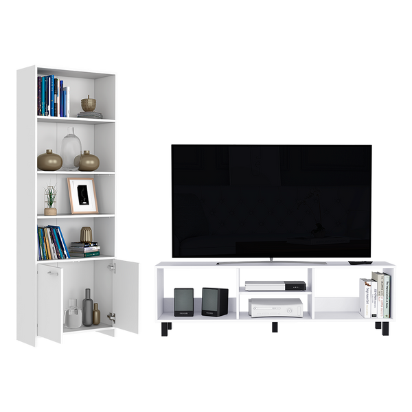Combo Myros, incluye Librero y Mesa para TV