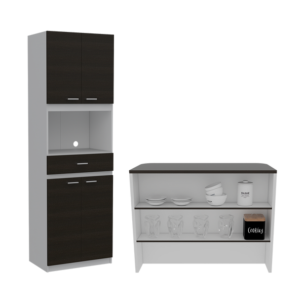 Combo Milan, incluye Barra de Cocina y Modulo Microondas
