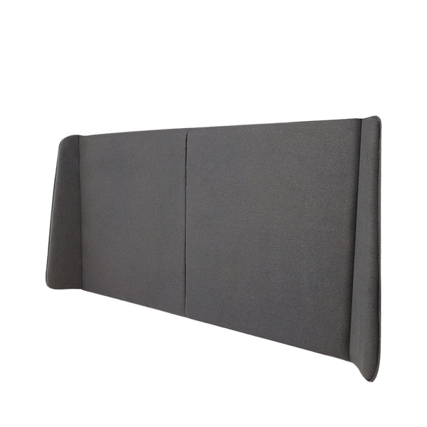 Cabecera para Cama King Size Tapizada en Gris Oscuro. Acolchada con Hule Espuma. Estructura de Madera Industrial