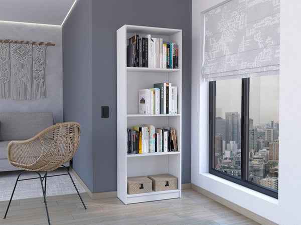 Librero Home, Blanco Duqueza, con Cuatro Entrepaños