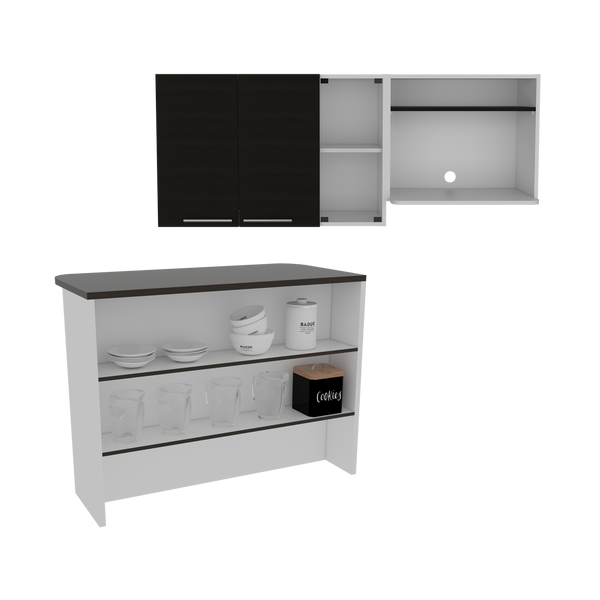 Combo Para Cocina Buror, Incluye Gabinete Superior + Barra de Cocina