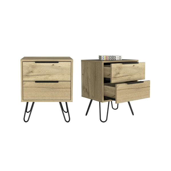 Buró Ali, Beige y Wengue, con Dos Cajoneras X2