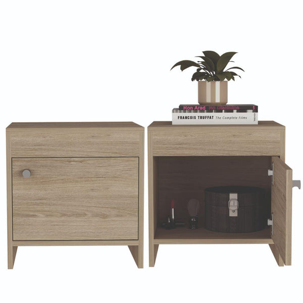 Buró Tutto, Beige, con Cajón Para Guardar Objetos Ideal Para Espacios Reducidos X2