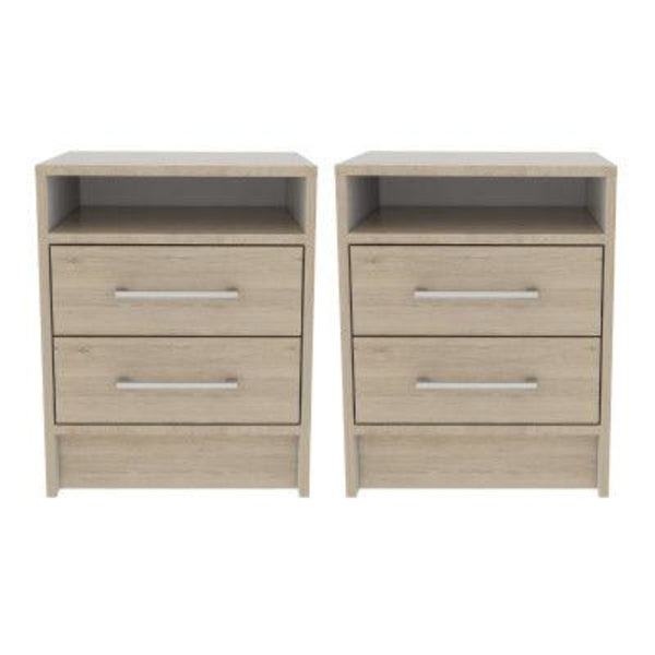 Buró Douglas, Beige y Blanco, con Un Entrepaño Superior y Dos Cajones Organizadores X2