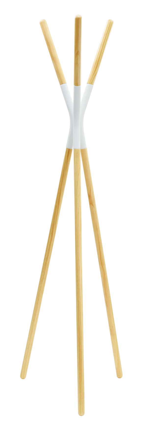 Perchero de Madera de Pino Color Madera y Blanco (Alto: 177cm)