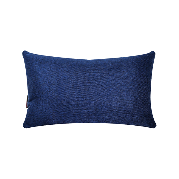 Cojín Decorativo Rectangular para Sala o Cama. Funda de Lino Azul Noche con Cierre Invisible