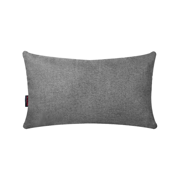 Cojín Decorativo Rectangular para Sala o Cama. Funda de Lino Gris con Cierre Invisible