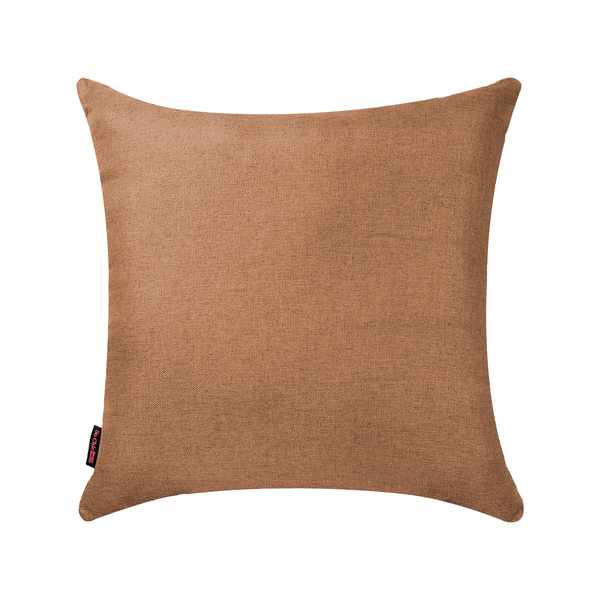 Cojín Decorativo Cuadrado para Sala o Cama. Funda de Lino Color Durazno con Cierre Invisible