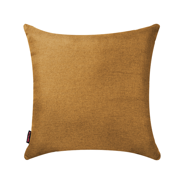 Cojín Decorativo Cuadrado para Sala o Cama. Funda de Lino Color Mostaza con Cierre Invisible