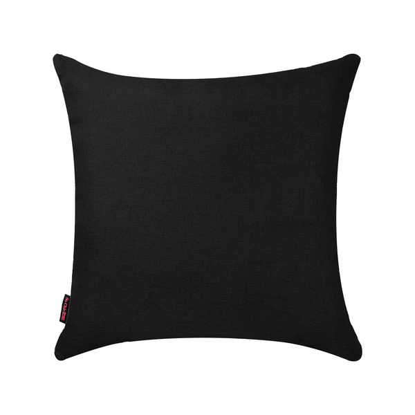 Cojín Decorativo Cuadrado para Sala o Cama. Funda de Lino Negro con Cierre Invisible
