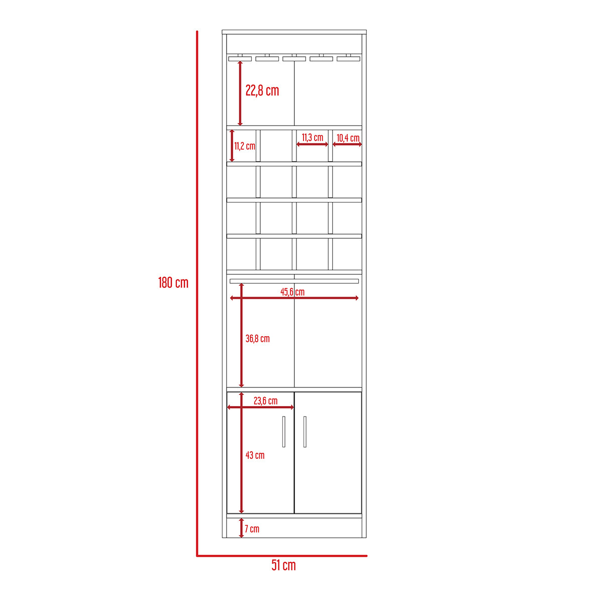 Mueble Bar Kava, Color Duna – Virtual Muebles Mx
