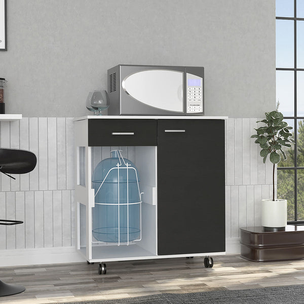 Mueble Portagarrafon De Agua Jayco, Color Blanco y Wengue