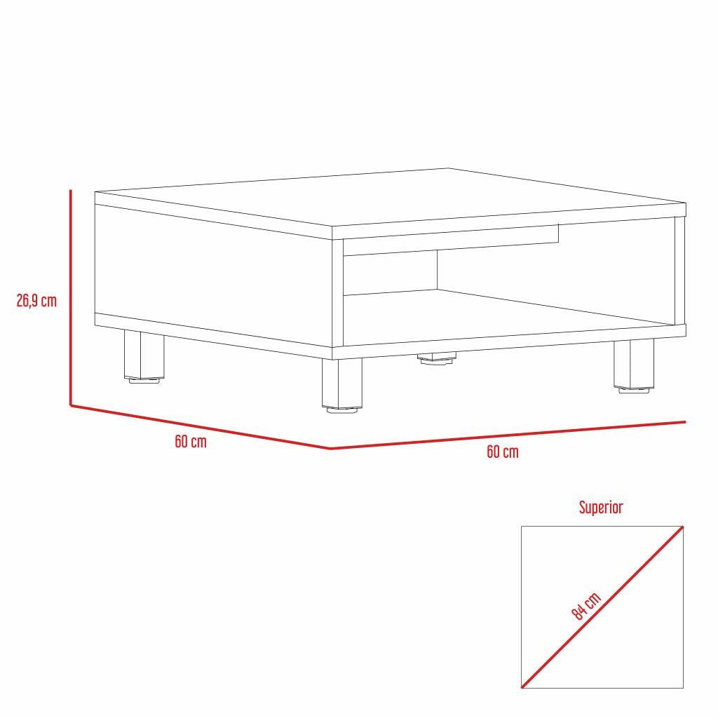 Mesa de centro Pity color Beige para Sala. – Virtual Muebles Mx